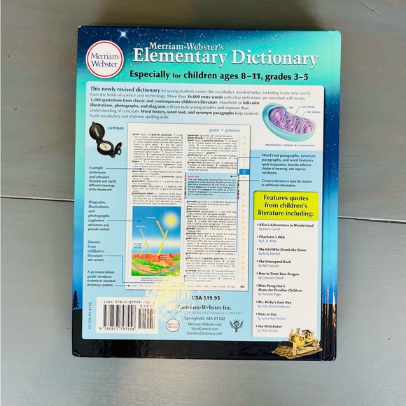Merriam-Webster's Elementary Dictionary (2019 Hardcover) - Picture 5 of 8
